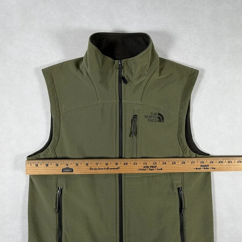 The North Face Apex Bionic Softshell Vest Mens Small Olive Green Windproof